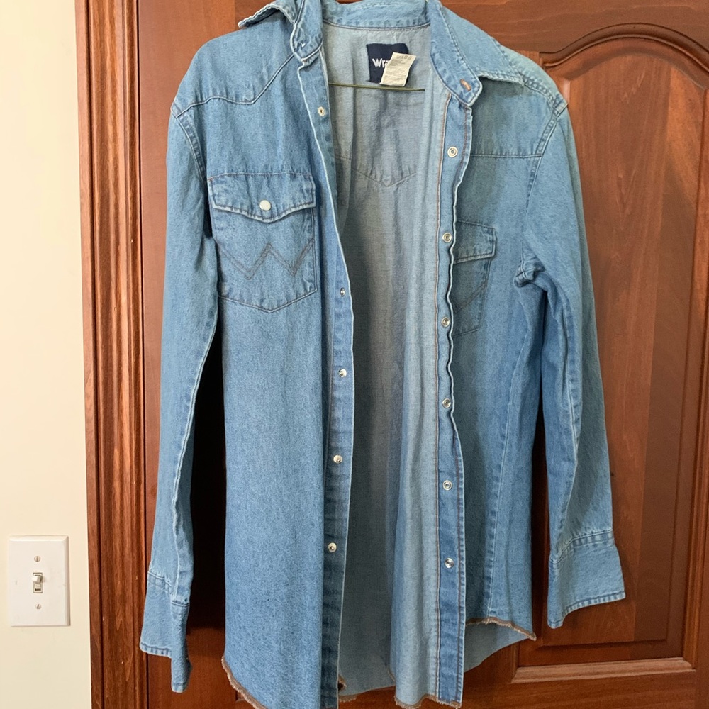 Wrangler Pearl Snap Denim Shirt